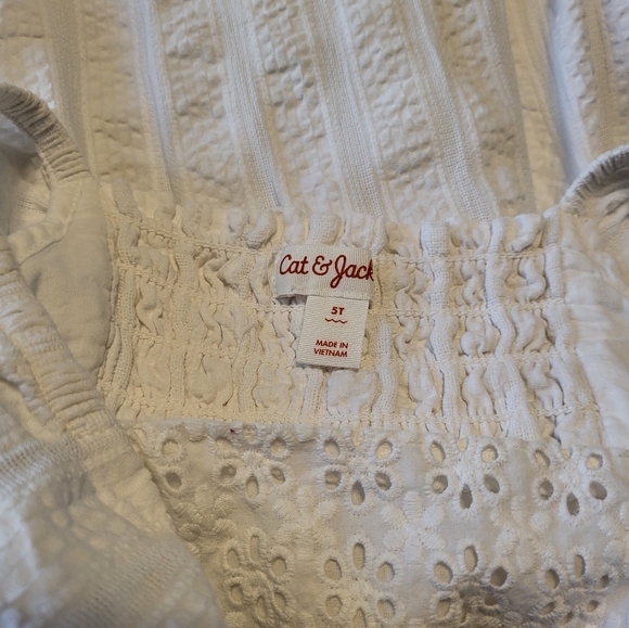 Cat and Jack White Eyelet Sundress - Picture 5 of 7